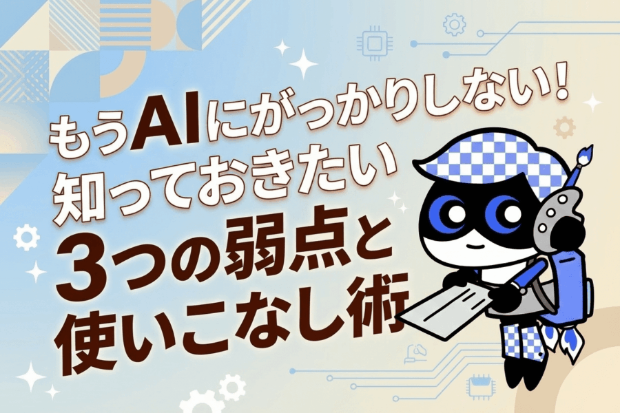 AIは万能じゃない!知っておきたい3つの「苦手」と対処法