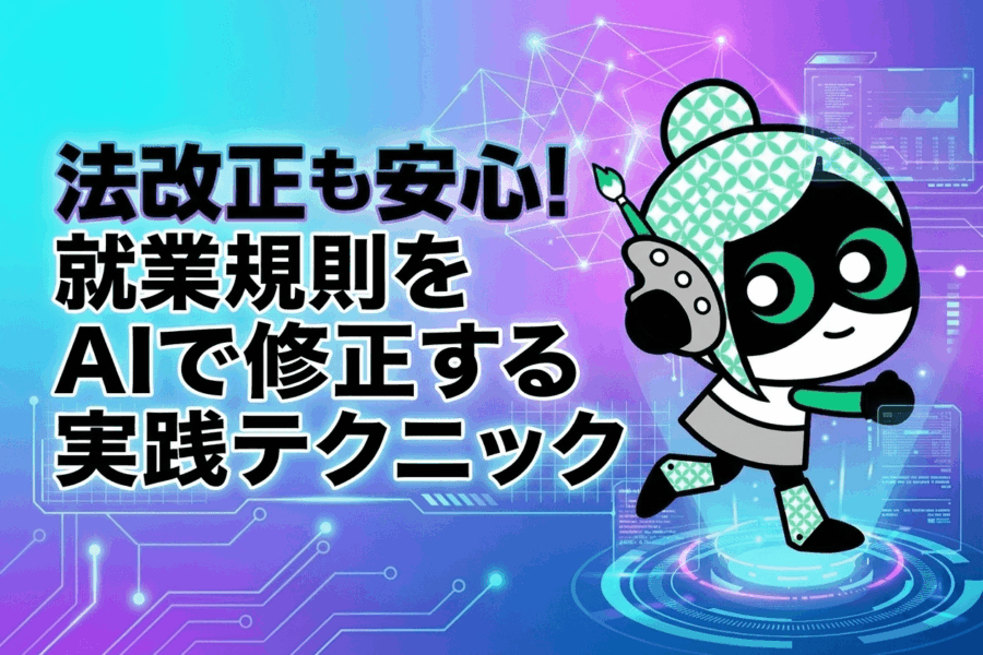 法改正の対応どうする?AIで既存規定をサクッと修正するコツ