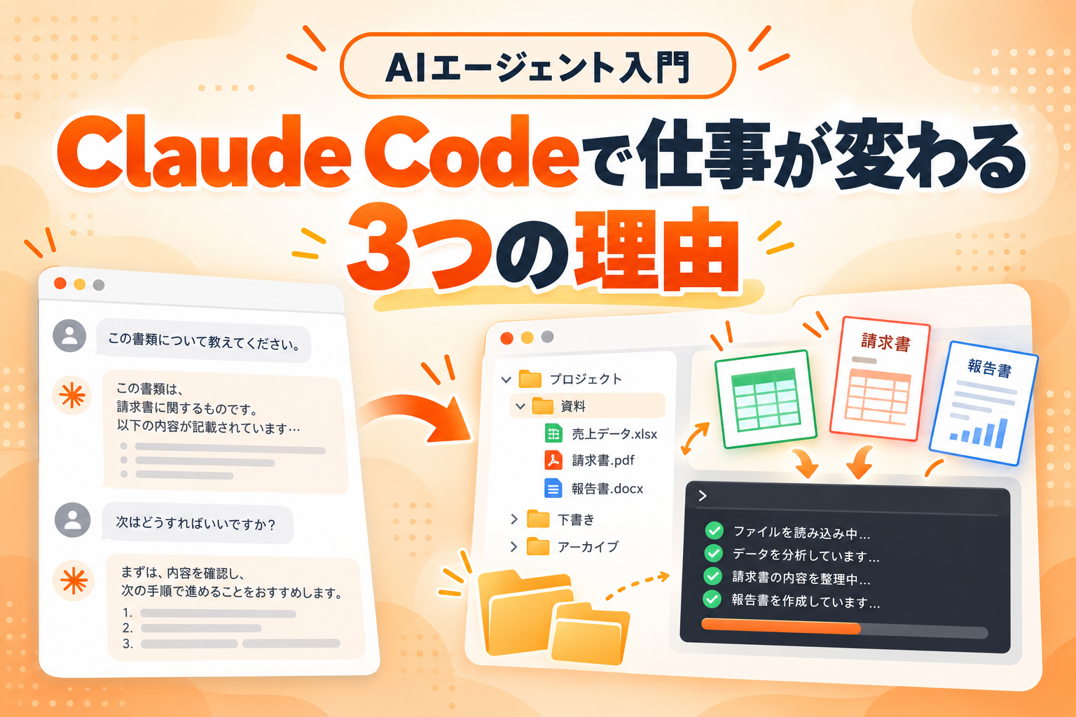 答えるAIから動くAIへ。Claude Codeで仕事がどう変わるのかを3つの理由で解説